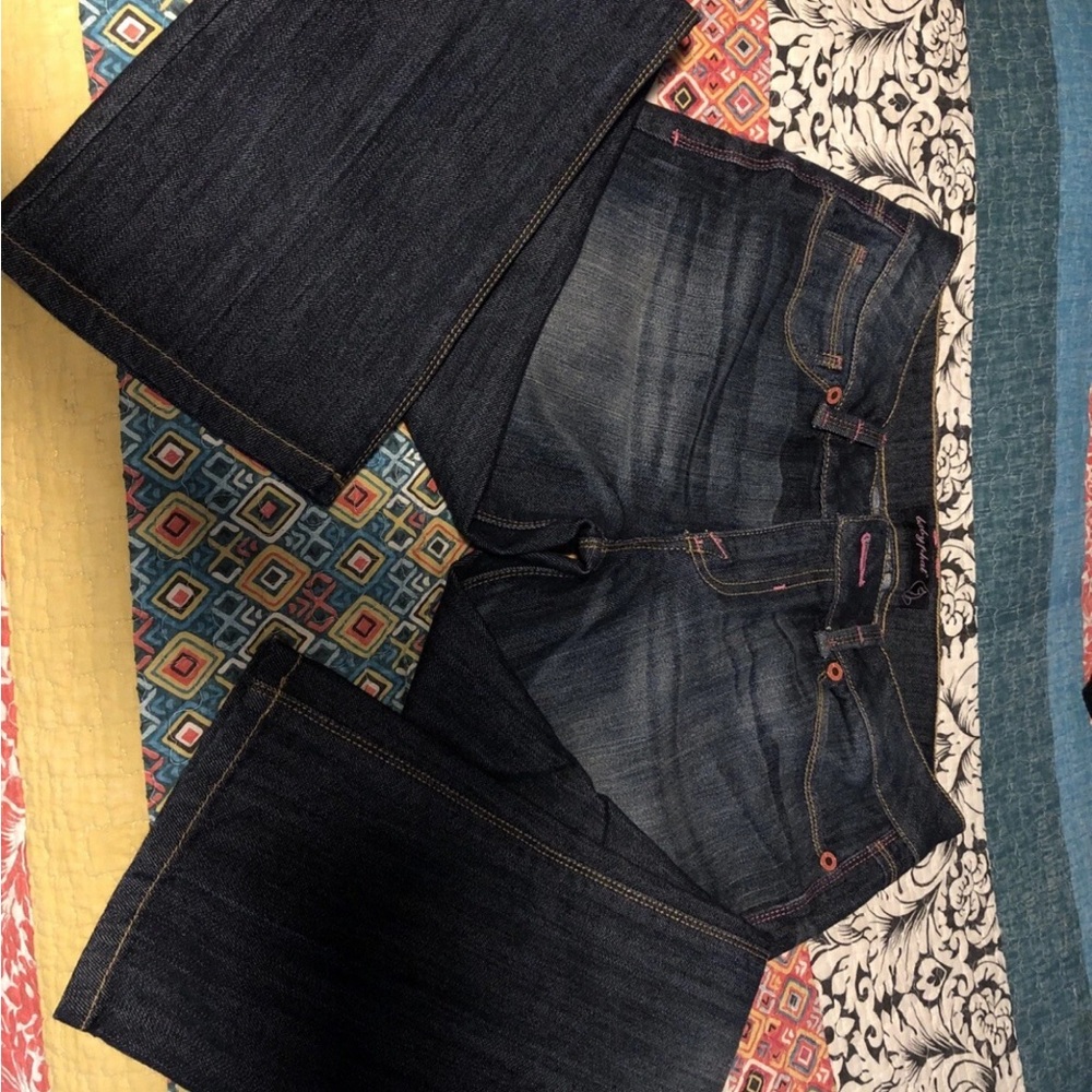 STYLUS Blue Flare Wide Leg Jeans